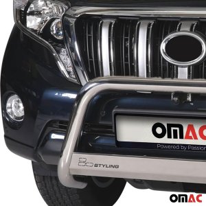 Toyota Land Cruiser Bull Bar - Omac - Steel 1Pc - Silver - '14-'17